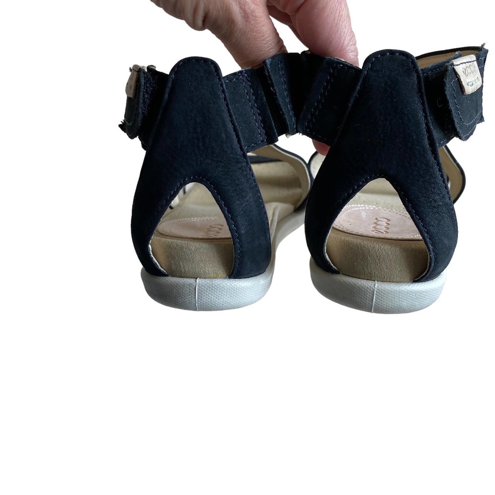 ECCO Black Velvet Suede Comfy Sandals Womens Size 8/8.5 (39) - Picture 11 of 14